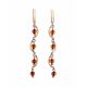 Cherry Amber Dangle Earrings In Gold-Plated Silver The Siesta, image 