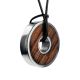 Wooden Pendant In Sterling Silver The Indonesia, image 