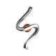 Cognac Amber Pendant In Sterling Silver The Leia, image 