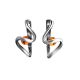 Cognac Amber Earrings In Sterling Silver The Leia, image 