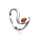 Sterling Silver Ring With Cognac Amber The Leia, Ring Size: 11.5 / 21, image 