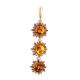 Amber Dangle Pendant In Gold-Plated Silver The Aster, image 