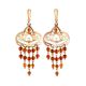 Cherry Amber Chandelier Earrings In Gold-Plated Silver The Siesta, image 