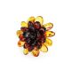 Adjustable Amber Ring The Chrysanthemum, Ring Size: Adjustable, image 
