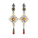 Gold-Plated Dangles With Multicolor Amber The Arabesque, image 
