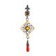 Dangle Amber Pendant In Gold-Plated Silver The Arabesque, image 