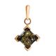 Gold-Plated Pendant With Green Amber The Artemis, image 