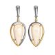 Drop Gold-Plated Earrings With Natural Mammoth Tusk The Era, image 