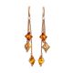 Amber Chain Dangle Earrings In Gold-Plated Silver The Casablanca, image 