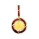 Amber And Red Enamel Pendant In Gold-Plated Silver The Empire, image 