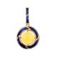 Amber and Blue Enamel Pendant In Gold-Plated Silver The Empire, image 
