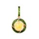 Amber and Green Enamel Pendant In Gold-Plated Silver The Empire, image 