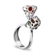 Dangle Amber Ring In Sterling Silver The Geneva, Ring Size: 11.5 / 21, image 