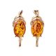 Fabulous Amber Earrings In Gold-Plated Silver The Sigma, image 