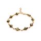 Golden Link Bracelet With Green Amber The Colombina, image 