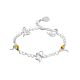 Cute And Fabulous Sterling Silver Bracelet With Cognac Amber The Cats, image 