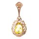 Drop Amber Pendant In Gold-Plated Silver The Luxor, image 