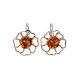 Floral Amber Earrings In Sterling Silver The Daisy, image 