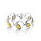 Impressive Honey Amber Link Bracelet In Sterling Silver The Eagles, image 