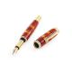 Handcrafted Padauk Wood Fountain Pen With Honey Amber The Indonesia, image 