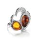 Cognac Amber Ring In Sterling Silver The Eagles, Ring Size: 9 / 19, image 