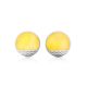 Round Amber Earrings In Sterling Silver The Monaco, image 