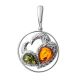 Fabulous Amber Pendant In Sterling Silver The Eagles Collection​, image 