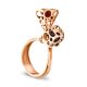 Gold-Plated Ring With Cherry Amber The Geneva, Ring Size: 6 / 16.5, image 