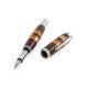 Handcrafted Wenge Wood Fountain Pen With Cognac Amber The Indonesia, image 