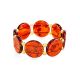 Two Toned Amber Stretch Bracelet, image 