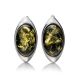 Sterling Silver Earrings With Green Amber The Amaranth, image 