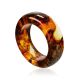 Cognac Amber Band Ring The Magma, image 