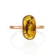 Amber Ring With Inclusions In Gold The Clio, Ring Size: 6.5 / 17, image , picture 4
