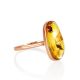 Oval Amber Ring With Inclusions In Gold The Clio, Ring Size: 6.5 / 17, image , picture 5