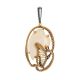Gold-Plated Pendant With natural Mammoth Tusk The Era, image 