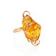 Handmade Golden Ring With Lemon Amber The Rialto, Ring Size: Adjustable, image 