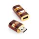 32 Gb Handcrafted Flash Drive With Padauk Wood And Honey Amber The Indonesia, image 