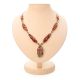 Cognac Amber Pendant Necklace In Sterling Silver With Marcasites The Colorado, image 