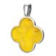 Alhambra Amber Pendant In Sterling Silver The Monaco, image 