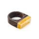Handmade Wenge Wood Ring With Honey Amber The Indonesia, Ring Size: 8 / 18, image 