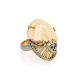 Exquisite Mammoth Tusk Ring In Gold-Plated Silver The Era, Ring Size: Adjustable, image 