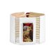 White Leather Bracelet With Square Cut Cognac Amber The Amazon, image 