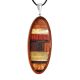Unisex Wooden Pendant With Honey Amber The Indonesia, image 