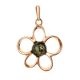 Floral Amber Pendant In Gold-Plated Silver The Daisy, image 