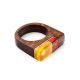 Multicolor Wooden Ring With Butterscotch Amber The Indonesia, Ring Size: 9.5 / 19.5, image 