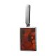 Square Amber Pendant In Sterling Silver The London, image 