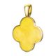 Clover Amber Pendant In Gold-Plated Silver The Monaco, image 