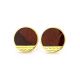 Round Amber Earrings In Gold-Plated Silver The Monaco, image 