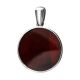Flat Amber Pendant In Sterling Silver The Monaco, image 
