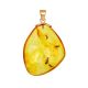 Amber Pendant In Gold With Inclusions The Clio, image 